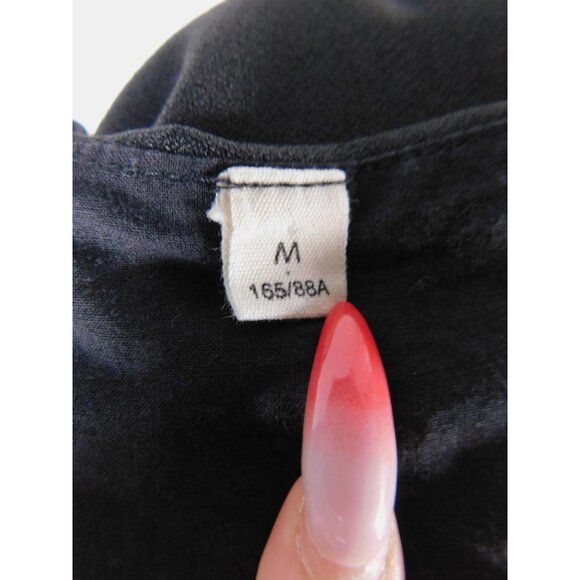 Embroidered Black Boho Dress Sleeveless V Neck Festival M - Picture 12 of 12